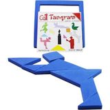 Renkli Eva Tangram Seti, 8cm, Çerçeveli, Eğlenceli ve Öğretici Oyun Parçası - Antrasit - Seçenek 1