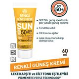 Renkli Güneş Kremi SPF50+ Lumiskin ve Arbutin ile Leke Karşıtı Etki 60ML