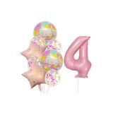 Renkli Happy Birthday Baskılı Folyo Yaş Balon Seti 4 Yaş, 65756455
