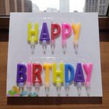 Renkli Happy Bırthday Mum Renkli Mum Renkli Happy Bırthday Pasta Mumu Renkli Mum - 1 Adet