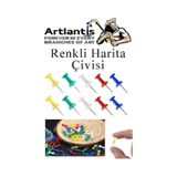 Renkli Harita Çivisi 100 Lü 1 Paket Mantar Pano Raptiyesi Renkli Pano İğnesi Okul Büro Renkli Harita Çivisi Ofis 1 M