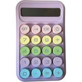 Renkli Hesap Makinesi RZ819 - Lila, Şık ve Kullanışlı Eğitim Aracı - Seçenek 1 - Ahşap