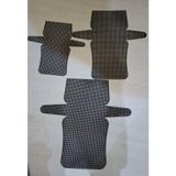 Renkli İlmekler Plastik Çanta Kanvas (Küçük Boy Portföy Kanvas ) 17X34 - Siyah