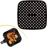 Renkli Isıya Dayanıklı Yıkanılabilir Silikon Fırın ve Airfryer Kare Model Pişirme Matı 21,5