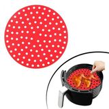 Renkli Isiya Dayanikli Yikanilabilir Silikon Firin Ve Airfryer Yuvarlak Model Pisirme Mati 20 Cm
