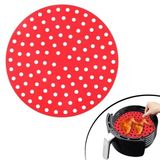 Renkli Isıya Dayanıklı Yıkanılabilir Silikon Fırın Ve Airfryer Yuvarlak Pişirme Matı 23 Cm (5067)