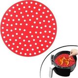 Renkli Isıya Dayanıklı Yıkanılabilir Silikon Fırın Ve Airfryer Yuvarlak Pişirme Matı 23 Cm-Findit