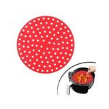 Renkli Isıya Dayanıklı Yıkanılabilir Silikon Fırın Ve Airfryer Yuvarlak Pişirme Matı 23 Cm