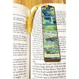 renkli izler atölyesi Sanatsal Tablo Temalı Metal Kitap Ayracı (Claude Monet-Nilüferler ve Japon köprüsü)