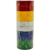 Renkli İzole Bant, 0,13x17mm, 3 Metre, 10 Adet, Elektrik İzolasyon Bandı