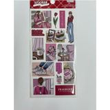 Renkli Japon Çıkartma Seti, Eğlenceli ve Canlı Yapışkanlı Dekoratif Stickerler - Ahşap - Seçenek 1