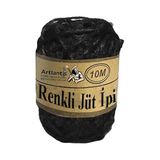 Renkli Jüt İpi 10 Metre 1 Paket Hasır İp Mumlu Kırnap İplik Kendir İp Doğal Renkli İp Hediye Süsleme