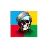 Renkli Kafatası Dekoratif Kanvas Tablo. Temalar: Korsan Retro Wallart Sürreal Soyut Dali Spiritüel cover Manzara Atatürk Gemi Deniz Yelkenli Duvar Panoları (50x50)