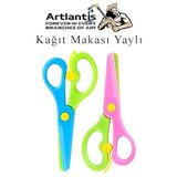Renkli Kagit Makasi 2 Adet Plastik Yayli Kut Uc Korumali Okul Makasi Cocuk Makasi Okul Oncesi Kres Ana Sinifi