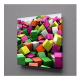 Renkli Kare Taşlar Kanvas Tablo 130x130cm