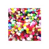 Renkli Karışık Yumuşak Peluş Ponpon 1cm 100'lü gnsRKFaz2970