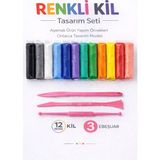 Renkli Kil Hamuru Seti, Zıplayan Kil, Seramik Hamuru Tasarım Seti