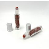 Renkli Kırmızı Jasper Doğal Taş Esans ve Roller Masaj Aleti 10ML - Bebek Mavisi