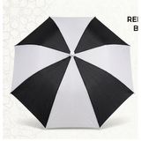Renkli Koruma Baş Şemsiyesi, Siyah-Beyaz, 50 cm, Polyester | Hafif 120g, Ayarlanabilir Kafa Bandı, Güneş ve Yağmur Koruması, Ergonomik Tasarım