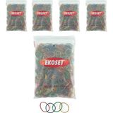 Renkli Küçük Paket Toka Lastiği 4 Renk 40mm 1000li 5 Paket