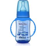 Renkli Kulplu 140 ml Pp Biberon, Mavi - Ahşap - Ceviz