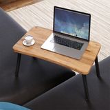 Renkli Laptop Sehpası Katlanabilir Yatak Koltuk Üstü Kahvaltı Bilgisayar Sehpası Çam - Y: 24 cm D: 35 cm G: 60 cm - Ceviz