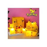 Renkli LED Işıklı Pokémon Pikachu Karakter Gece Lambası Çocuk Odası Süsü