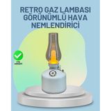 Renkli LED Işıklı Retro Gaz Lambası Aroma Terapi Mist Maker - TK002M-6VRGY7 - Çok Renkli