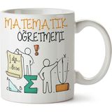 Renkli Matematik Öğretmeni Porselen Kupa Seti, Öğretmenler Günü Hediye - Seçenek 1