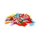Renkli Mini Ahşap Mandal (100 Adet) - 1 Adet