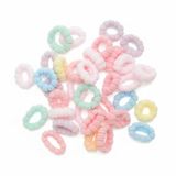 Renkli Mini Lastik Toka – Yumuşak Esnek Saç Lastiği, Bebek ve Çocuklar İçin Zararsız 95 adet Mini Saç Tokası (Pastel Tonlar Mix)