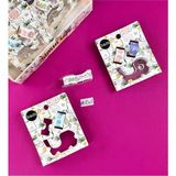Renkli Mini Washi Tape ve Bant Kesme Seti, Yaratıcı El Işleri Için Uygun - Antrasit - Seçenek 1