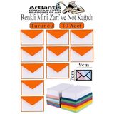 Renkli Mini Zarf 7X9 Cm Not Kağıtlı 10 Adet Küçük Renkli Zarf Mektup Oyun Zarfı Doğum Günü Dilekleri Zarfı Canlı Renkler
