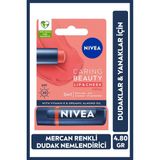 Renkli Nemlendirici Dudak Bakım Kremi Mercan 4.8gr,SPF30, Allık Etkisi, Dudak ve Yanaklar, E Vitamin