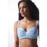Renkli Nomi Lotus Geometrik Desenli Bikini Üstü - 80C