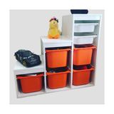 Renkli Oyuncak Dolabı 100 cm Genişlik 92 cm Yükseklik 43 cm Derinlik 5 Çekmeceli Modern MDF Tasarım