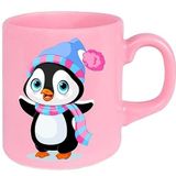 Renkli Penguen Baskılı Kupa Pembe İDL4949490400