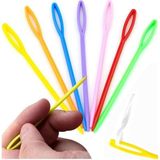 Renkli Plastik Yün İğnesi 9 Cm 30 Adet Plastik Dikiş İğnesi Plastik Örgü Dikme İplik İğne Dokuma İğnesi