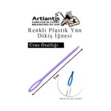 Renkli Plastik Yün İğnesi 9 Cm 50 Adet Plastik Dikiş İğnesi Plastik Örgü Dikme İplik İğne Dokuma İğnesi