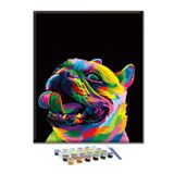 Renkli Pug Sayılarla Boyama Seti