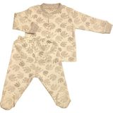 Renkli Puset 2'li Penye Bebek Takım Filler - 0 - 3 Ay - Gri