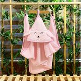 Renkli Puset Kuzu Kapşonlu Bebek Havlu 90CM*85CM - Pembe