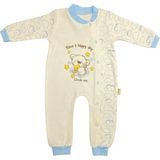 Renkli Puset Unisex Bebek Penye Tulum Bulut - 6 - 9 Ay - Mavi
