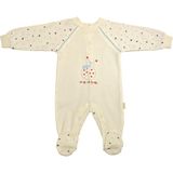 Renkli Puset Unisex Bebek Penye Tulum Puanlı Uğur Böceği - 0 - 3 Ay - Mavi
