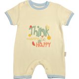 Renkli Puset Unisex Bebek Yazlık Penye Tulum Happy - 0 - 3 Ay - Mavi