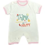 Renkli Puset Unisex Bebek Yazlık Penye Tulum Happy - 6 - 9 Ay - Pembe