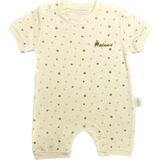 Renkli Puset Unisex Bebek Yazlık Penye Tulum Puanlı - 0 - 3 Ay - Kahverengi
