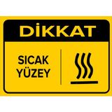 Renkli Reklam Dikkat Sıcak Yüzey Levhası (Sac Malzeme) - 25 x 35 Cm