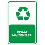 Renkli Reklam İnşaat Malzemeleri Levhası (Sac Malzeme) - 25 x 35 Cm