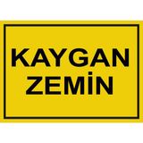 Renkli Reklam Kaygan Zemin Levhası (Sac Malzeme) - 25 x 35 Cm